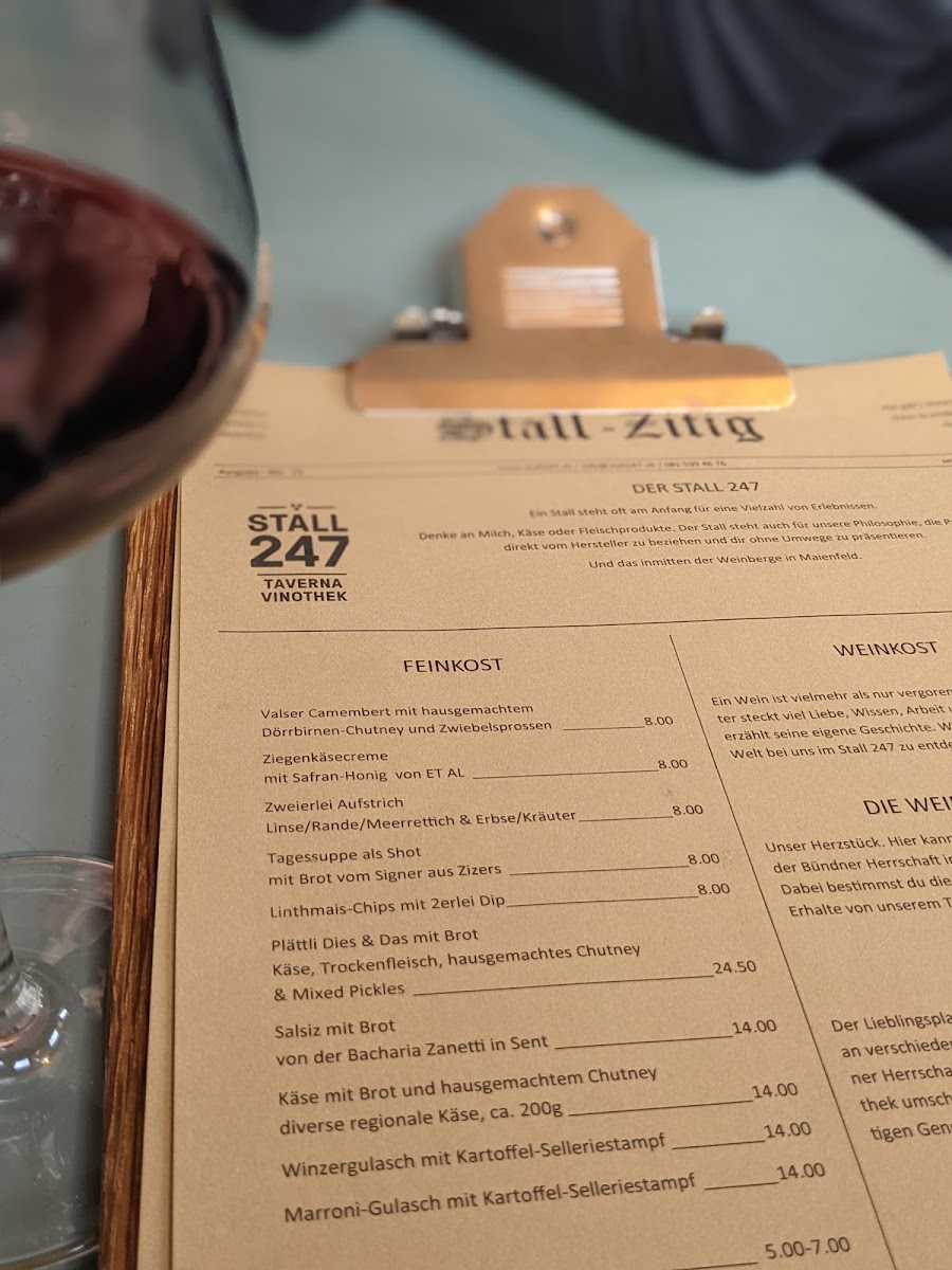 Menu Stall 247 - Weinkost & Feinkost Im Einstigen Kuhstall-4